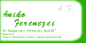 aniko ferenczei business card